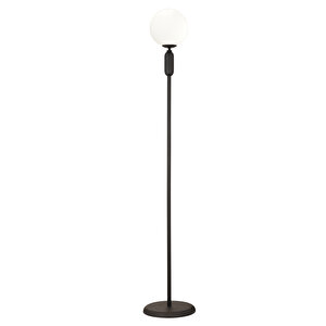 Arlo Siyah Beyaz Camlı Modern Tasarım Metal Lambader