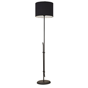 Jolly Siyah Şapkalı Siyah Modern Tasarım Ayaklı Abajur Lamba  Metal Lambader