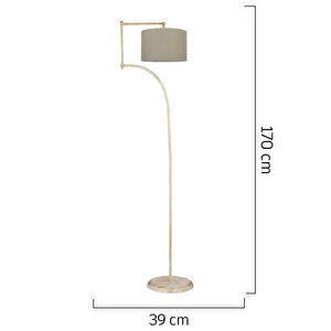 Fiona Beyaz Silme Tasarım Şapkalı Modern Dekoratif Oturma Odası-salon Lambader