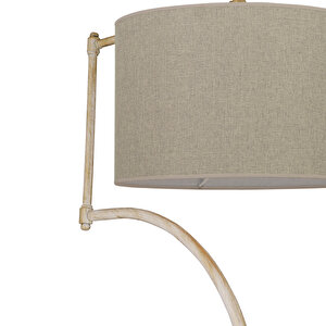 Fiona Beyaz Silme Tasarım Şapkalı Modern Dekoratif Oturma Odası-salon Lambader