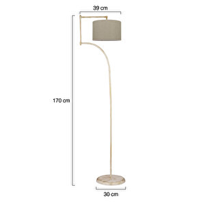 Fiona Beyaz Silme Tasarım Şapkalı Modern Dekoratif Oturma Odası-salon Lambader