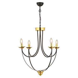 Obito 4lü Siyah Gold Modern Sarkıt Yatak Odası Retro Salon Avize Gold