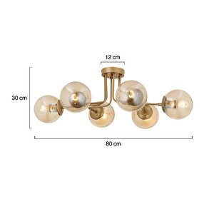 Tanyer 6lı Eskitme Modern Sarkıt Yatak Odası Salon Avize