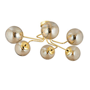 Tanyer 6lı Gold Modern Sarkıt Yatak Odası Salon Avize Gold