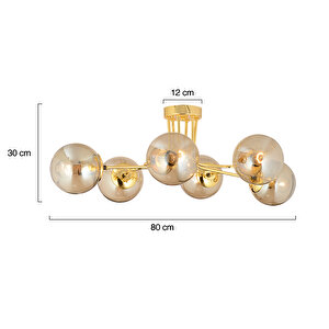 Tanyer 6lı Gold Modern Sarkıt Yatak Odası Salon Avize