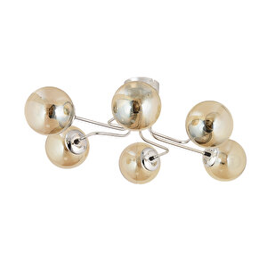 Tanyer 6lı Krom Modern Sarkıt Yatak Odası Salon Avize Krom