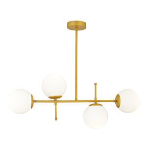 Günay 4lü Gold Modern Mutfak Yemek Masası Üstü Yatak Odası Salon Avize Gold