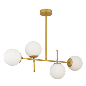 Günay 4lü Gold Modern Mutfak Yemek Masası Üstü Yatak Odası Salon Avize Gold