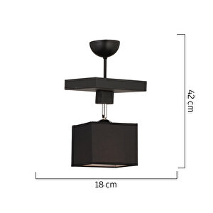 Grande Siyah Tekli Modern Koridor Mutfak Salon Plafonyer Avize