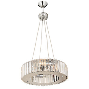 Lora Kristalli Krom  Kristalli, Taşlı Modern Tasarım Kristal Salon Avize