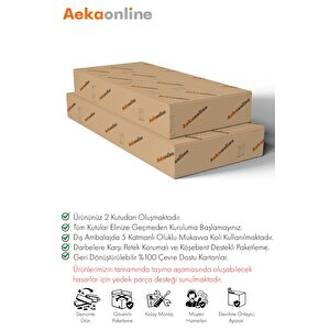AE-1065 ATLAS 4 KAPAKLI ÇOK AMAÇLI ASKILIKLI RAFLI BÖLMELİ BEYAZ GARDIROP 180 CM