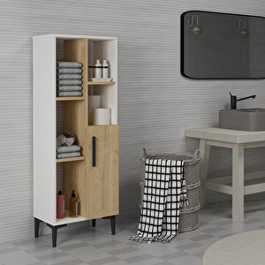 Ephesus Banyo Dolabı Ve Çok Amaçlı Dolap Beyaz-safirmeşe Beyaz-Safirmeşe