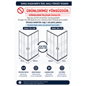 Duşakabin Kare Siyah Çizgili - Ölçü : 90x90 Cm
