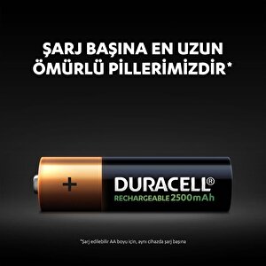 Şarj Edilebilir Aa 2500mah Piller, 2 Li Paket