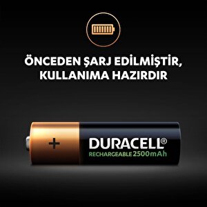 Duracell Şarj Edilebilir Aa 2500mah Piller, 2 Li Paket