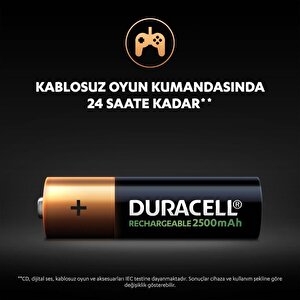 Duracell Şarj Edilebilir Aa 2500mah Piller, 2 Li Paket