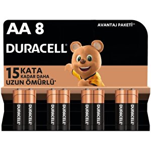 Alkalin Aa Kalem Piller, 8 Li Paket