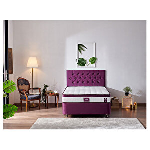 Violet Tek Kişilik Gizli Pedli Yatak Full Ortopedik Yaylı Yatak 90x200 cm