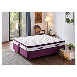 Violet Çift Kişilik Gizli Pedli Yatak Full Ortopedik Yaylı Yatak 140x190 cm