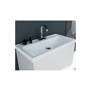 Sky 80 Cm, Dolap Uyumlu Seramik Lavabo Taşı