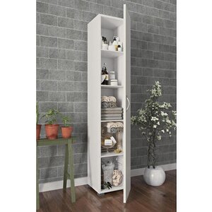 Tek Kapak 5 Raflı Banyo Dolabı