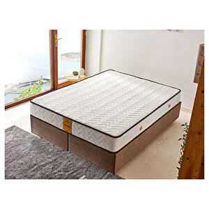 Exclusive Yatak Tek Kişilik Visco Yatak Ekstra Lüks Yaysız Yatak 24 Cm Pamuklu Keten Doğal Kumaş 90x190 cm