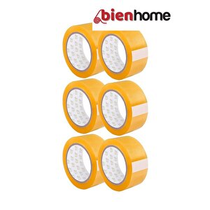 İnciFiks 6 Adet Koli Bandı 45 MM X 100 Metre Şeffaf Güçlü Yapışkanlı Kopmayan Bant Bandı Bantları Süper