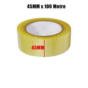 İnciFiks 6 Adet Koli Bandı 45 MM X 100 Metre Şeffaf Güçlü Yapışkanlı Kopmayan Bant Bandı Bantları Süper