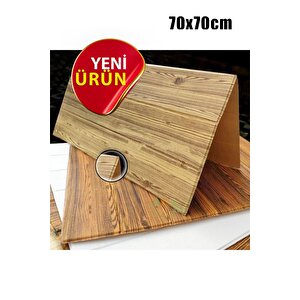 4 Adet, 70x70Cm 0,50M² 3d Dekoratif Ahşap Lambri Görünüm Kendinden Yapışkanlı Duvar Kağıdı Kaplama Panel Köpük -AD01