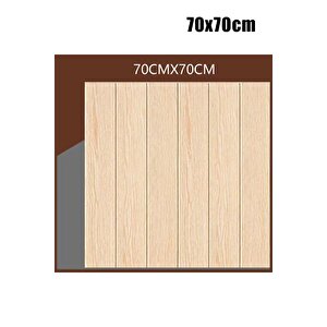 4 Adet, 70x70Cm 0,50M² 3d Meşe Ahşap Lambri Görünüm Kendinden Yapışkanlı Duvar Kağıdı Kaplama Panel Köpük -AD05