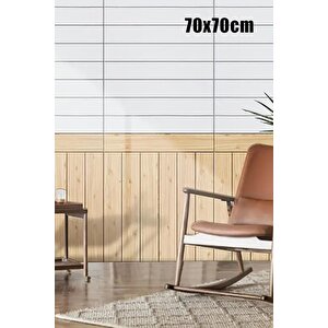 4 Adet, 70x70Cm 0,50M² 3d Meşe Ahşap Lambri Görünüm Kendinden Yapışkanlı Duvar Kağıdı Kaplama Panel Köpük -AD05