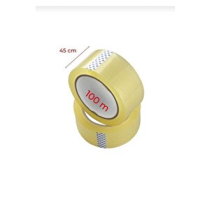 İnciFiks Koli Bandı 45 MM X 100 Metre Şeffaf Güçlü Yapışkanlı Kopmayan Bant Bandı Bantları