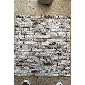 70x77 Cm Beyaz 0,54M² 3d Kendinden Yapışkanlı Tuğla Duvar Kağıdı Kaplama Panel Köpük-FC83