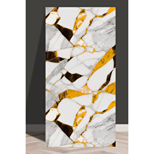 30x60 Cm Gold Damar Mermer Desenli Kendinden Yapışkanlı Mutfak Banyo Wc Kaplama Pvc Panel-MR17