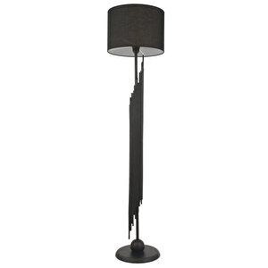 Berçin Siyah Şapkalı Siyah Modern Tasarım Metal Lambader