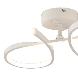 Vetto Beyaz 38 Watt Plafonyer 3 Renkli Ledli Modern Mutfak Banyo Led Salon Sarkıt Avize Beyaz