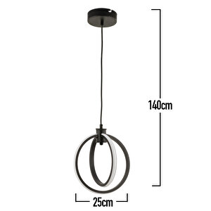 Linux Sarkıt 34 Watt Sarkıt 3 Renkli Ledli Modern Mutfak Banyo Led Salon Sarkıt Avize