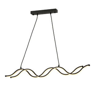 Barciella 2li Siyah 48 Watt 3 Renkli Modern Mutfak Banyo Mutfak Led Salon Avize