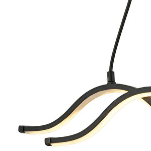 Barciella 2li Siyah 48 Watt 3 Renkli Modern Mutfak Banyo Mutfak Led Salon Avize