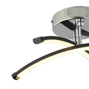 Dosse 2li Siyah 15 Watt Plafonyer 3 Renkli Ledli Modern Mutfak Banyo Led Salon Sarkıt Avize