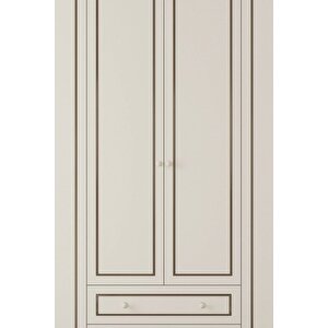 Grey 6 Kapak 2 Çekmeceli Gardırop