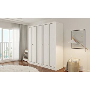 Grey 5 Kapaklı Gardırop