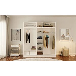 Grey 5 Kapaklı Gardırop