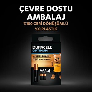 Duracell Optimum Aaa Alkalin Pil, 1,5 V Lr03 Mn2400, 6’li Paket