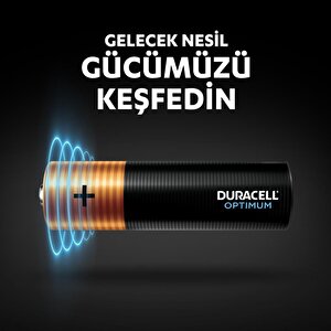 Duracell Optimum Aa Alkalin Pil, 1,5 V Lr6 Mn1500, 6’li Paket