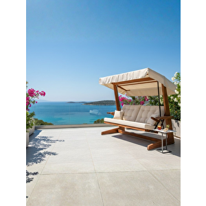 Sia 2400 – Iroko 4 Kişilik Yatak Olma Özellikli Bahçe & Balkon & Teras Salıncağı/Krem