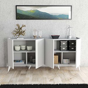 1602 Elegante 180 Cm Modern Konsol Beyaz