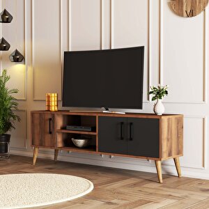 1580 Exxen 150 Cm (ahşap Ayakli) Tv Üni̇tesi̇ Hat-antrasi̇t