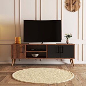 1580 Exxen 150 Cm (ahşap Ayakli) Tv Üni̇tesi̇ Hat-antrasi̇t