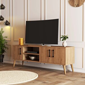 1586 Exxen 150 Cm (ahşap Ayakli) Tv Üni̇tesi̇ Sepet